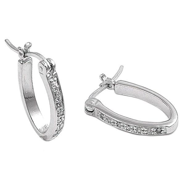 Oval Huggie Hoop Earrings