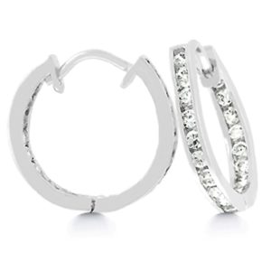 Silver Tone Point Earrings