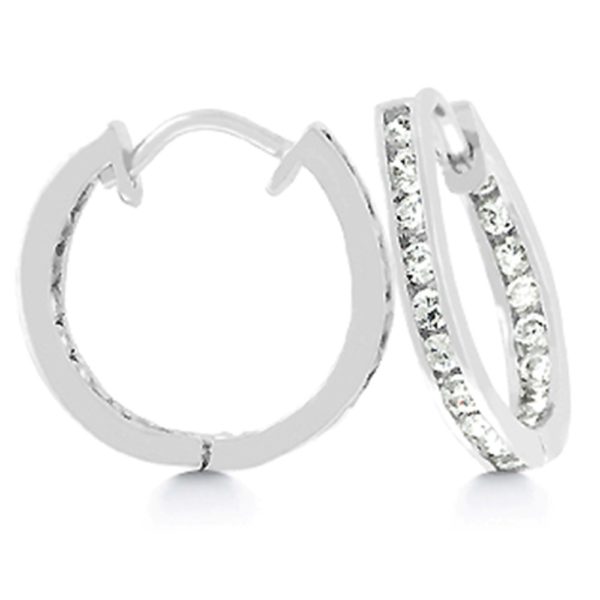 Silver Tone Point Earrings