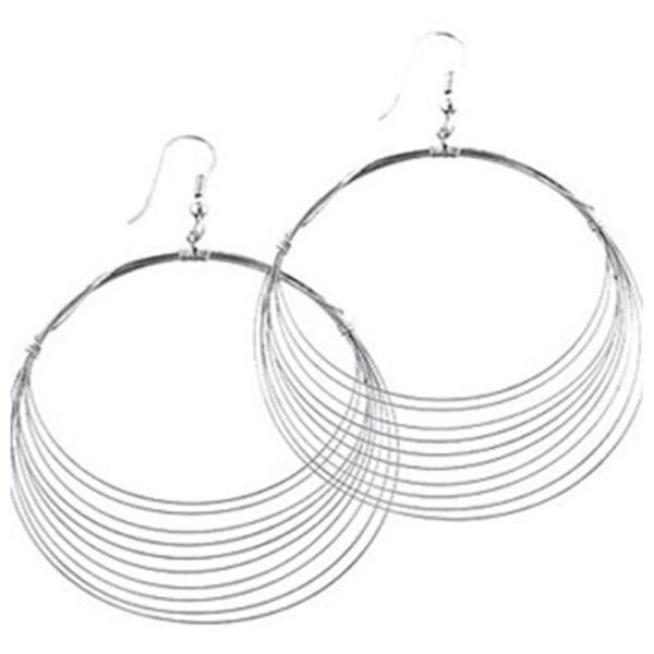 Layered Silver Hoop Earrings