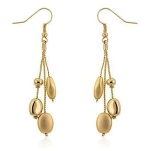 Gold Tone Bead Earrings