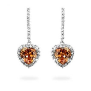 Cinnamon Heart Earrings