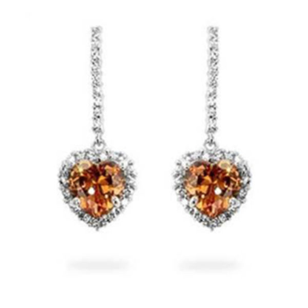 Cinnamon Heart Earrings