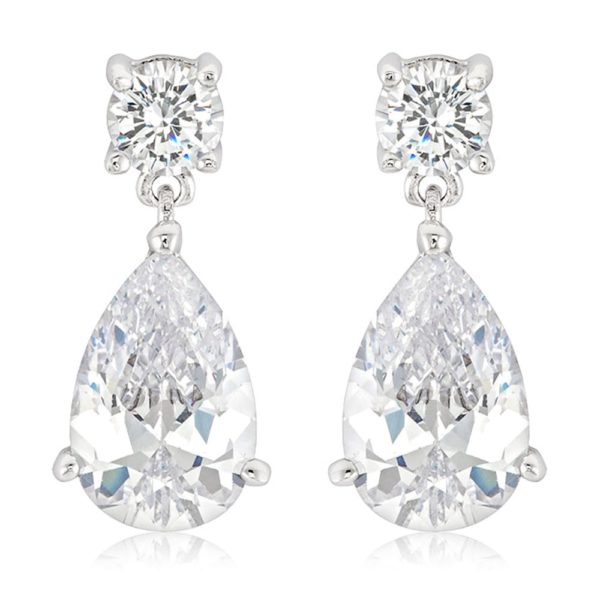 Elegant CZ Drop Earrings