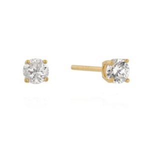 Round Cut CZ Stud Earrings