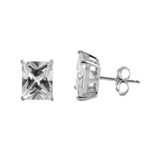 6mm Square CZ Stud Earrings