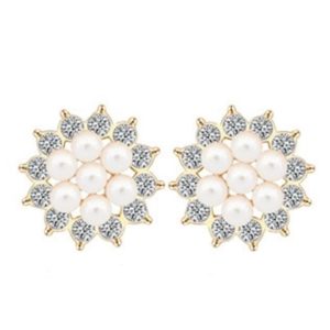 White Sunflower Earrings
