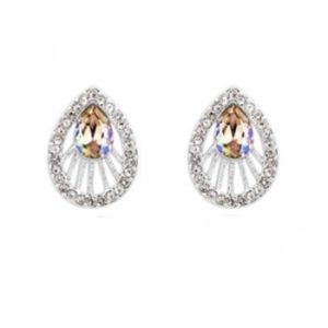 Pear Shape Crystal Earrings