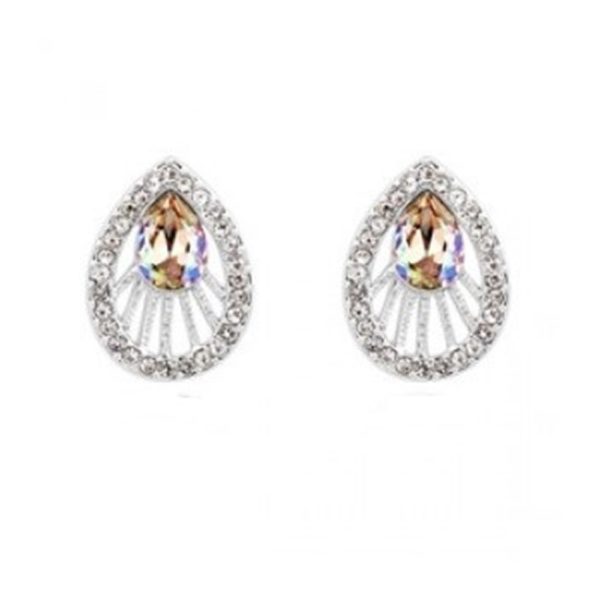 Pear Shape Crystal Earrings