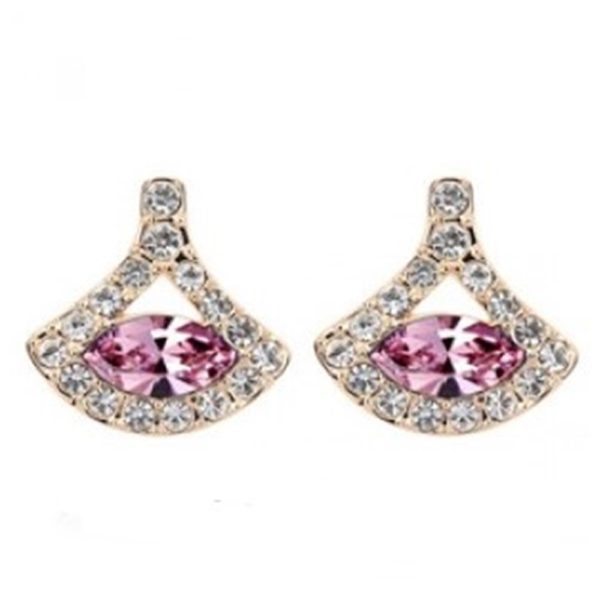 Fan Earrings (Purple)