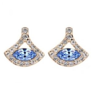 Fan Earrings (Blue)