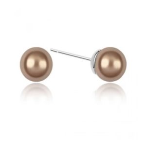 Pearl Stud Earrings (Bronze)
