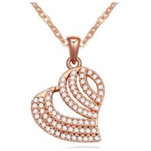 Rose Gold Open Heart Necklace