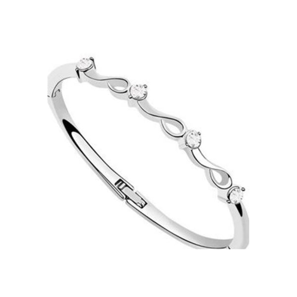 Silver Hinged Bangle Bracelet